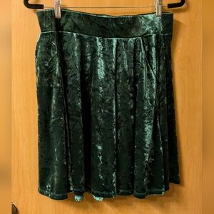 Torrid Green Velvet Skirt size 12 NWT